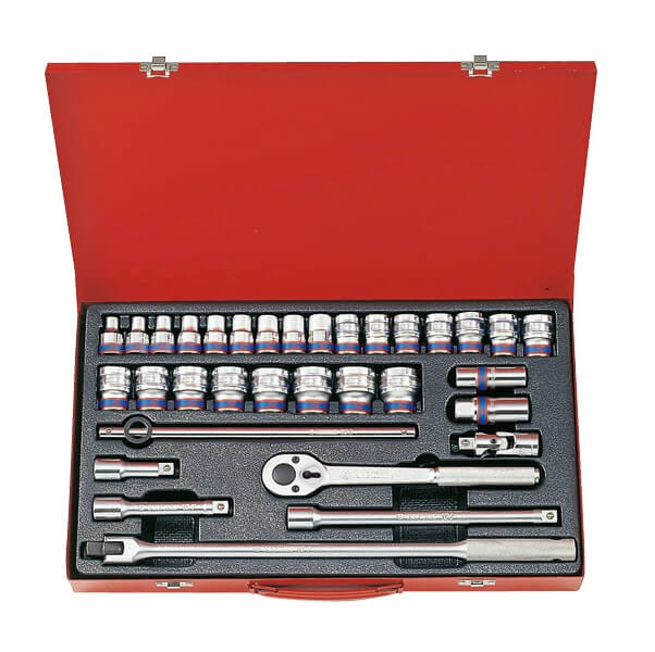 Bộ tuýp 33 chi tiết hệ mét Kingtony 4034MR 1/2"