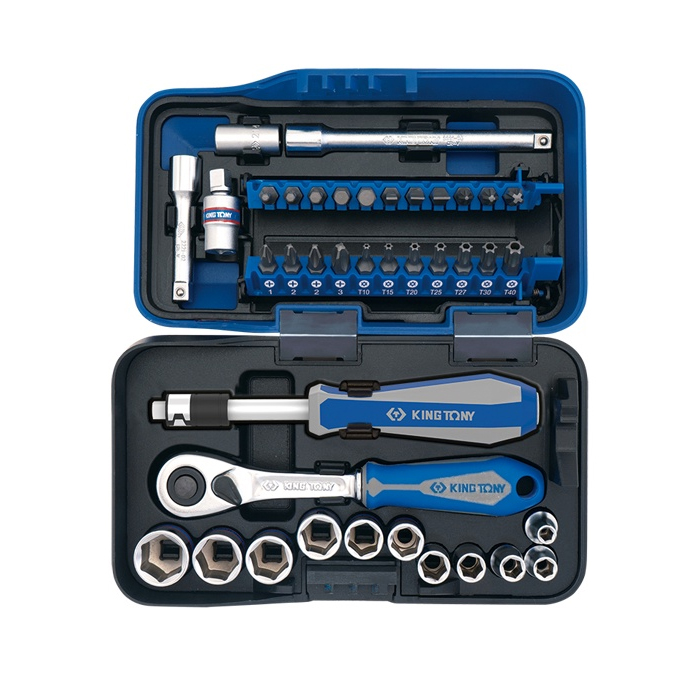 Bộ tuýp có 39 chi tiết 1/4 Kingtony 2539MR-AM