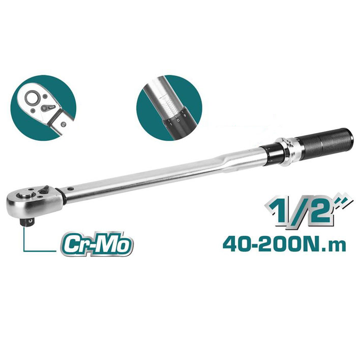 Cần siết lực 1/2" Total THPTW200N2 40-200Nm