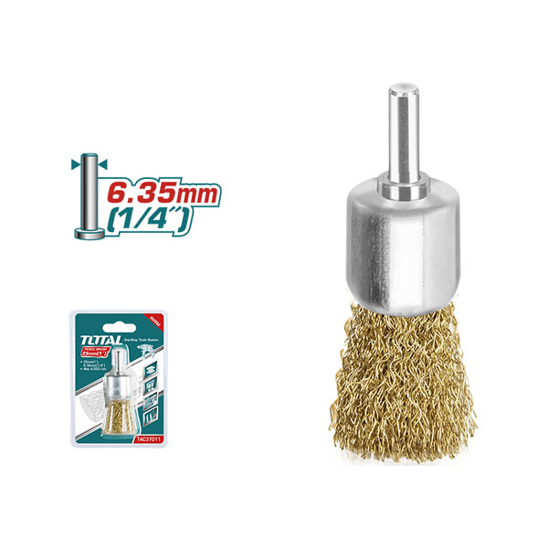 Chổi cước vàng 25mm Total TAC302561