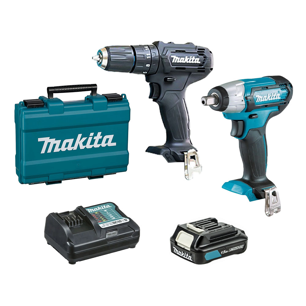 Combo COMKNTD18 - Máy khoan HP333DZB + Pin 12V / 1.5Ah + Sạc 12V Tặng Máy siết bu lông TW141DZ