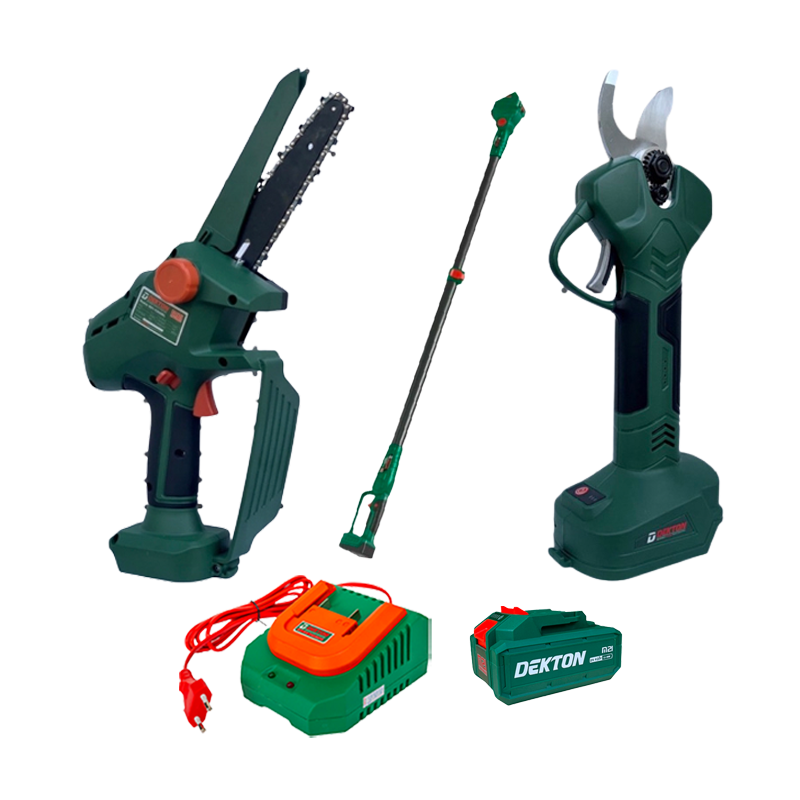 Combo Máy Cắt Cành, Cưa Xích Và Cần Nối Dekton