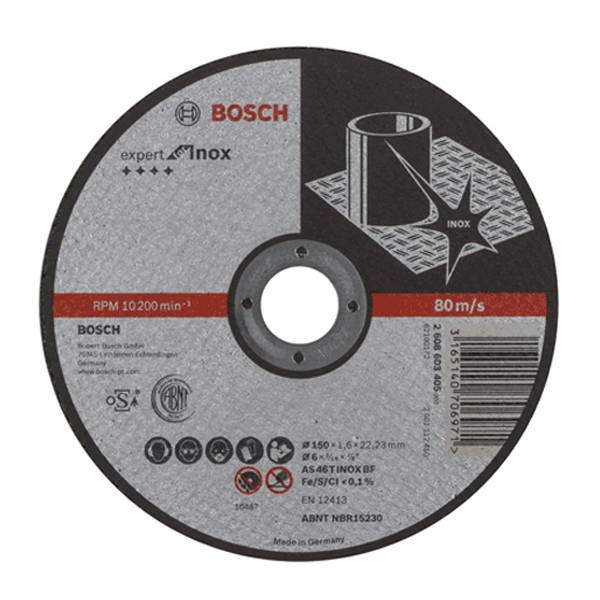 Đá cắt inox 150 x 1.6 x 22mm Bosch 2608603405