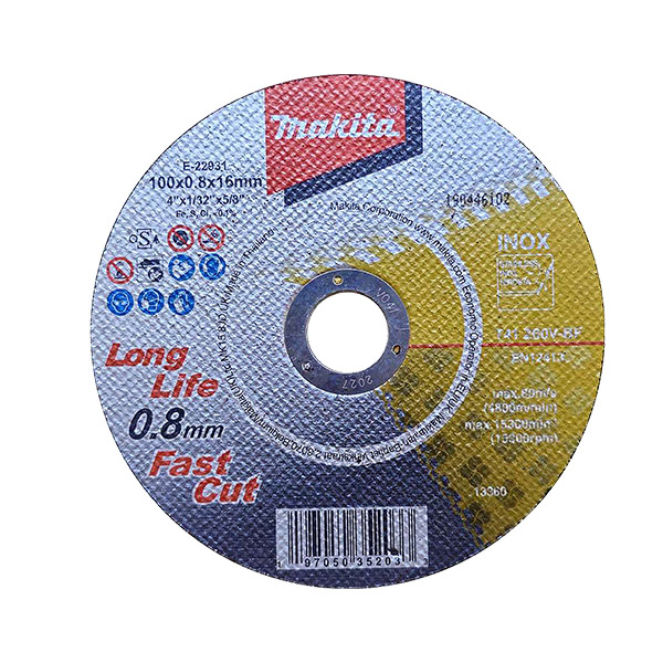 Đá cắt mỏng cho inox A60U 100x0.8x16mm Makita E-22931