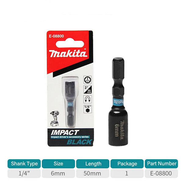 Đầu tuýp vặn ốc Impact Black 6.0mm Makita E-08800