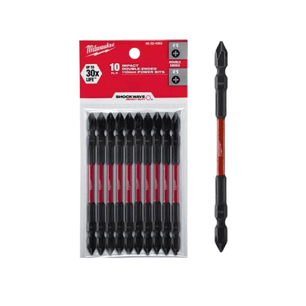 Đầu vặn vít dài Milwaukee (PH1-110mm) (bộ 10 mũi)