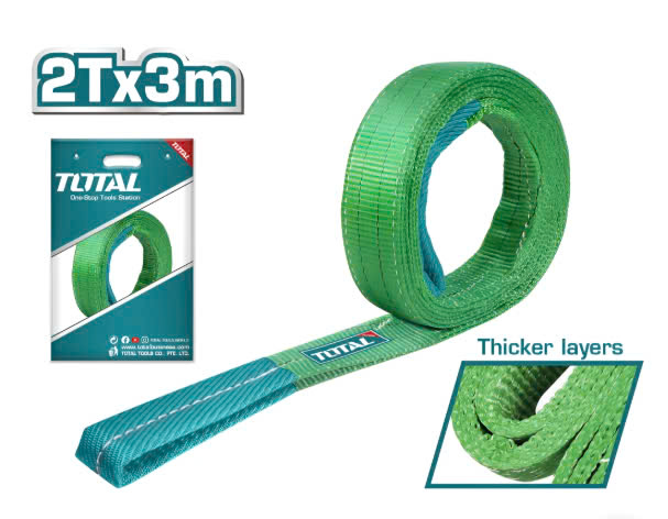 Dây cáp vải cẩu hàng xanh lá 2Tx3m TOTAL THTWS0203
