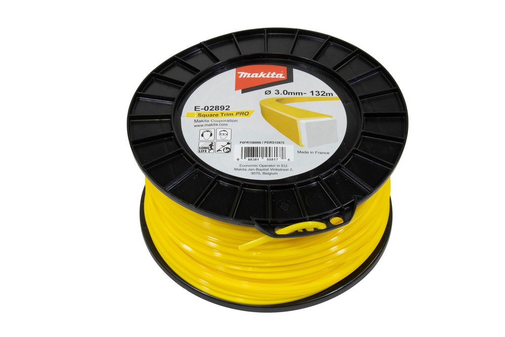 Dây cước cắt cỏ vuông đơn (màu vàng) 3mm-132m Makita E-02892