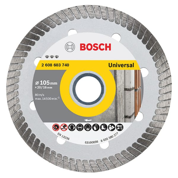 Đĩa cắt kim cương Turbo đa năng 105x20/16mm Bosch 2608603740