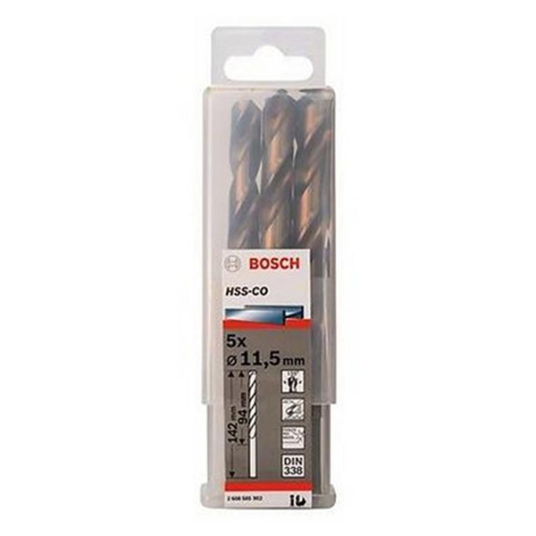 Hộp 5 mũi khoan sắt và inox 11.5mm HSS-Co Bosch 2608585902