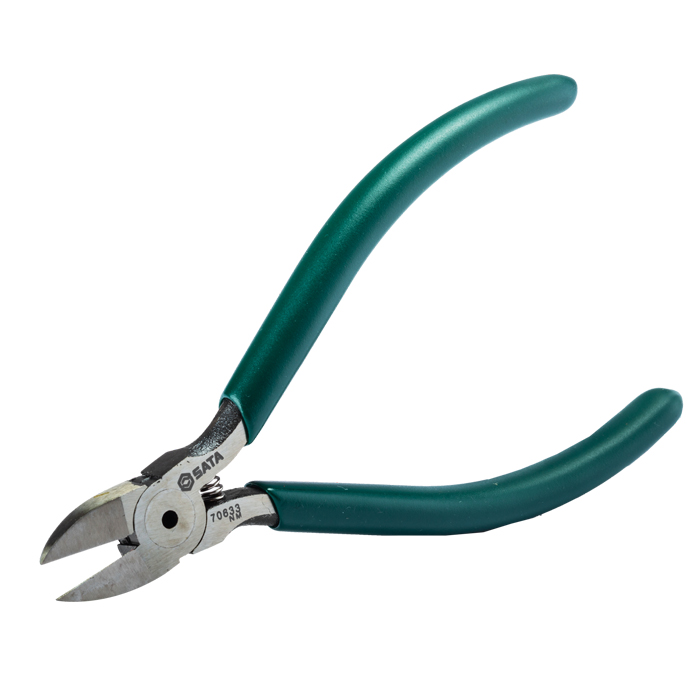 Kìm cắt lưỡi phẳng điện tử có lò xo SATA 70633 5"