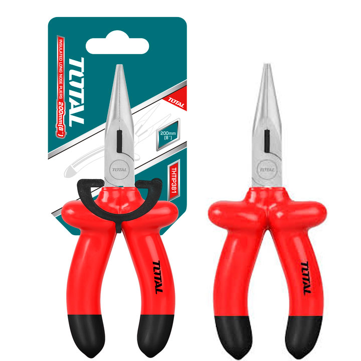 Kìm mỏ dài cách điện Total THTIP381 8" (200mm)