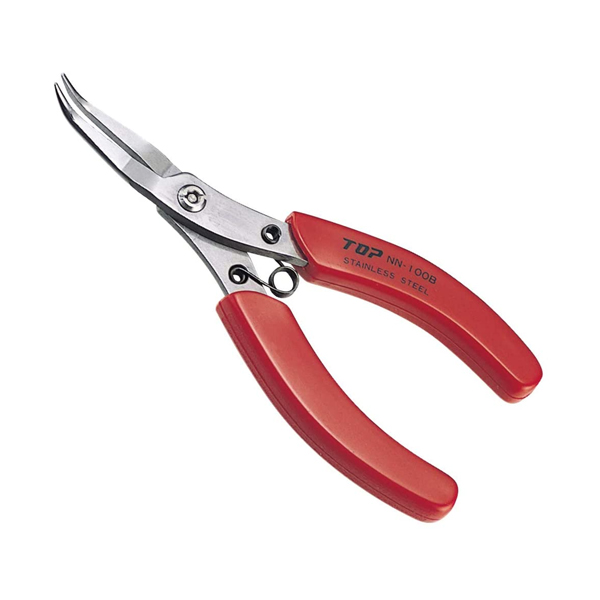 Kìm nhọn không gỉ mũi cong có răng cưa TOP Japan NN-100BN