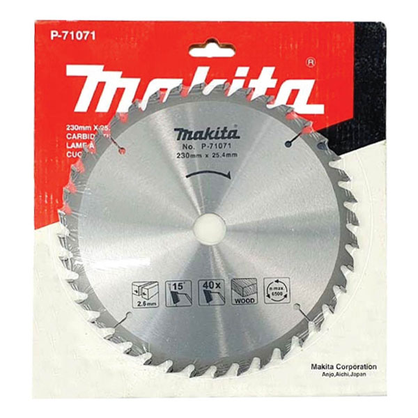 Lưỡi cắt gỗ hợp kim 40 răng 235x25.4mm Makita P-71071
