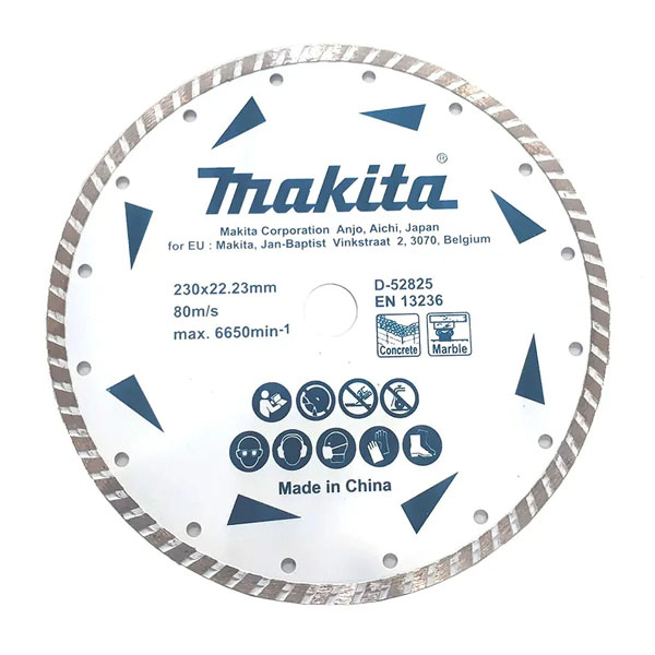 Lưỡi cắt lượn sóng cho đá cẩm thạch 230x22.23mm Makita D-52825