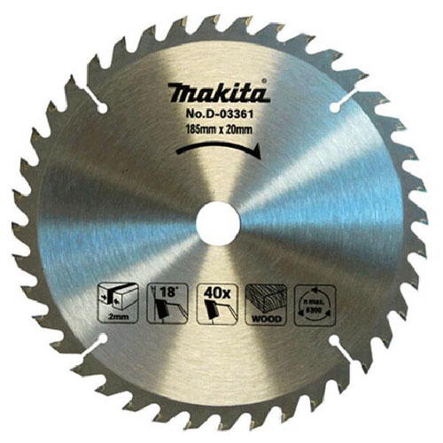 Lưỡi cưa gỗ 185x20x40T Makita D-03361