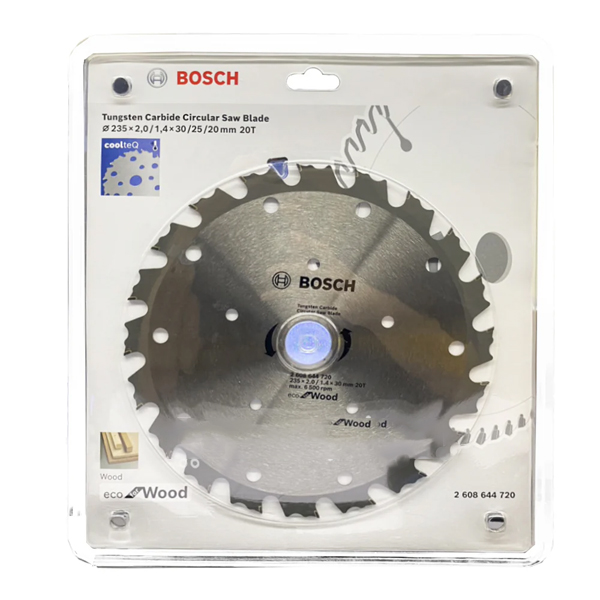 Lưỡi cưa gỗ CoolTeq 235x2.0/1.4x 30mm T20 Bosch 2608644720 (20 Răng)