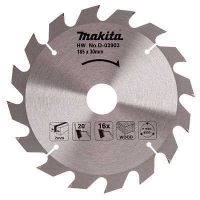 Lưỡi cưa gỗ tròn Makita D-03903 185mm x 30mm x 16T