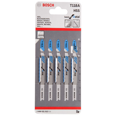 Lưỡi cưa lọng sắt dày Bosch T118A (1.1 - 1,5mm)