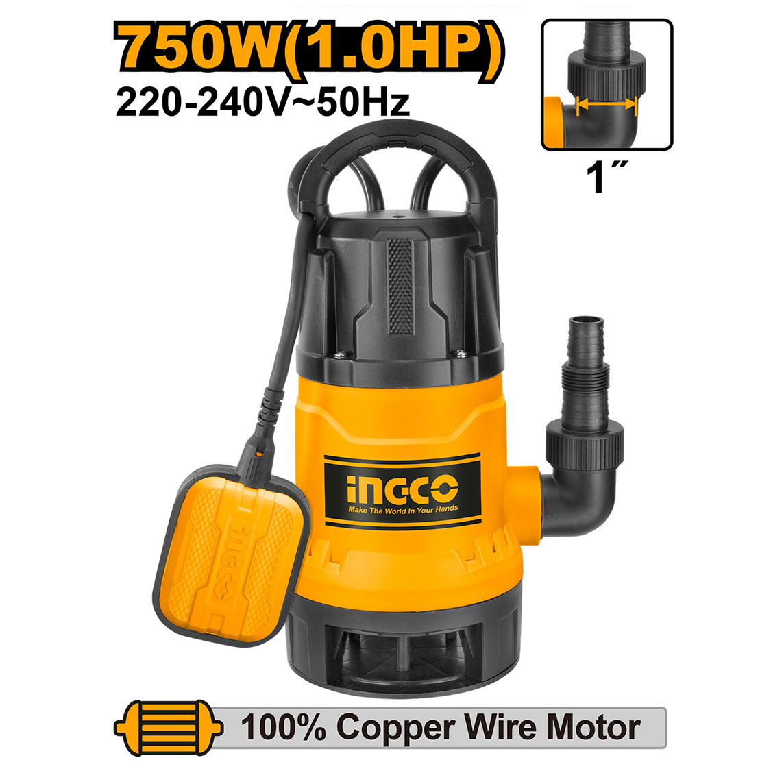 Máy bơm chìm nước thải Ingco SPD7508