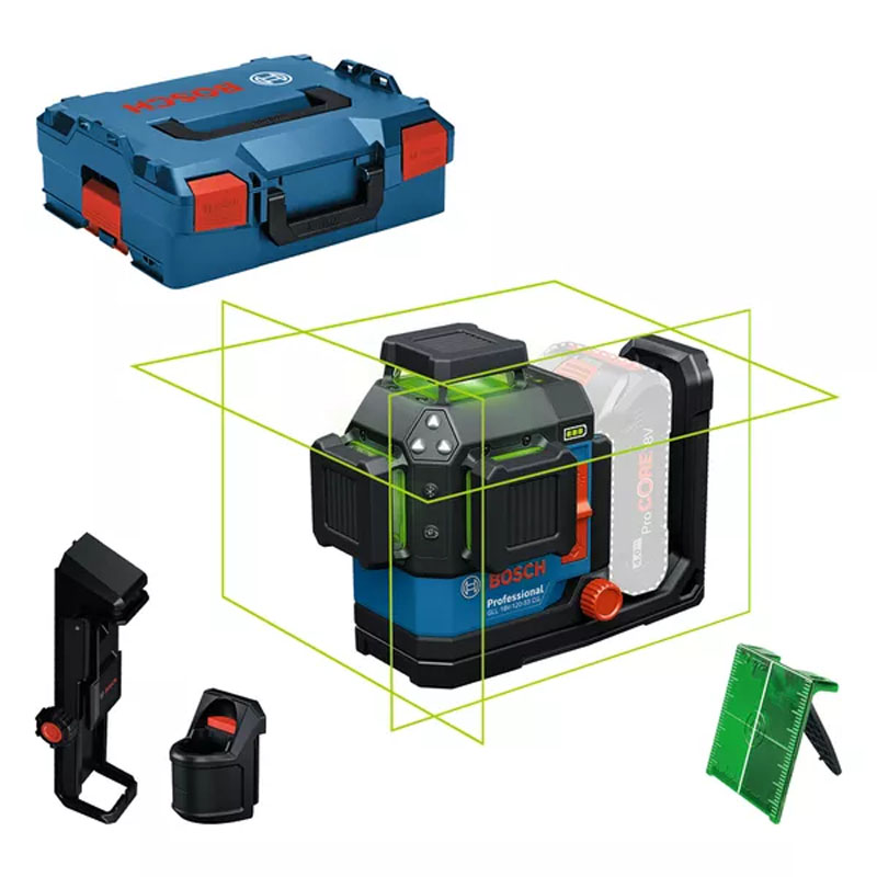 Máy cân mực 12 tia xanh dùng pin Bosch GLL 18V-120-33 CG