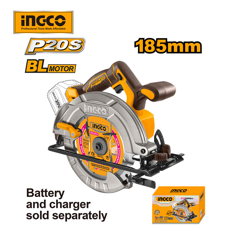 Máy cưa đĩa tròn 185mm dùng pin 20V Ingco CSLI1851