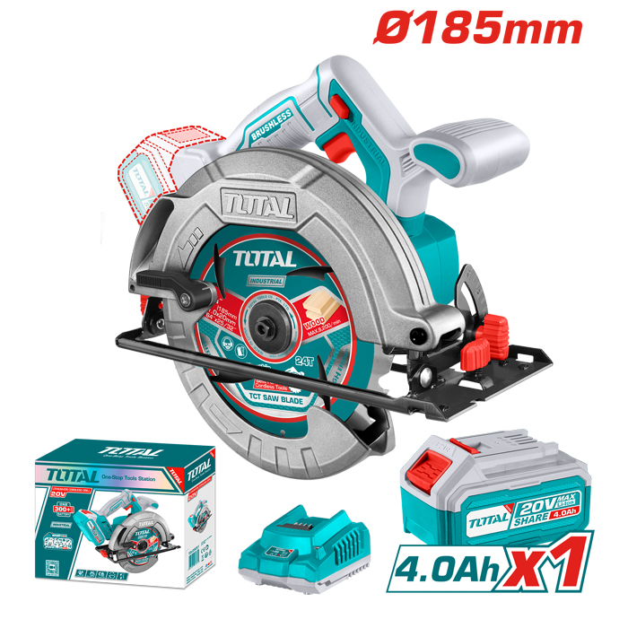 Máy cưa đĩa tròn dùng pin Total TSLI18511 20V