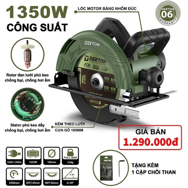 Máy Cưa Gỗ 185mm Dekton DK-CG185XPROMAX