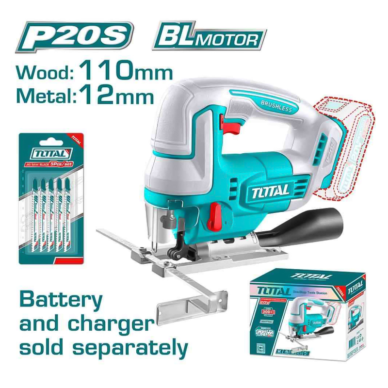 Máy cưa lọng dùng pin 20V Total TJSLI1008 (Chưa Pin & Sạc)
