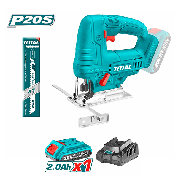 Máy cưa lọng dùng pin Lithium 20V Total TJSLI65081 (1 Pin 2.0 Ah & Sạc)