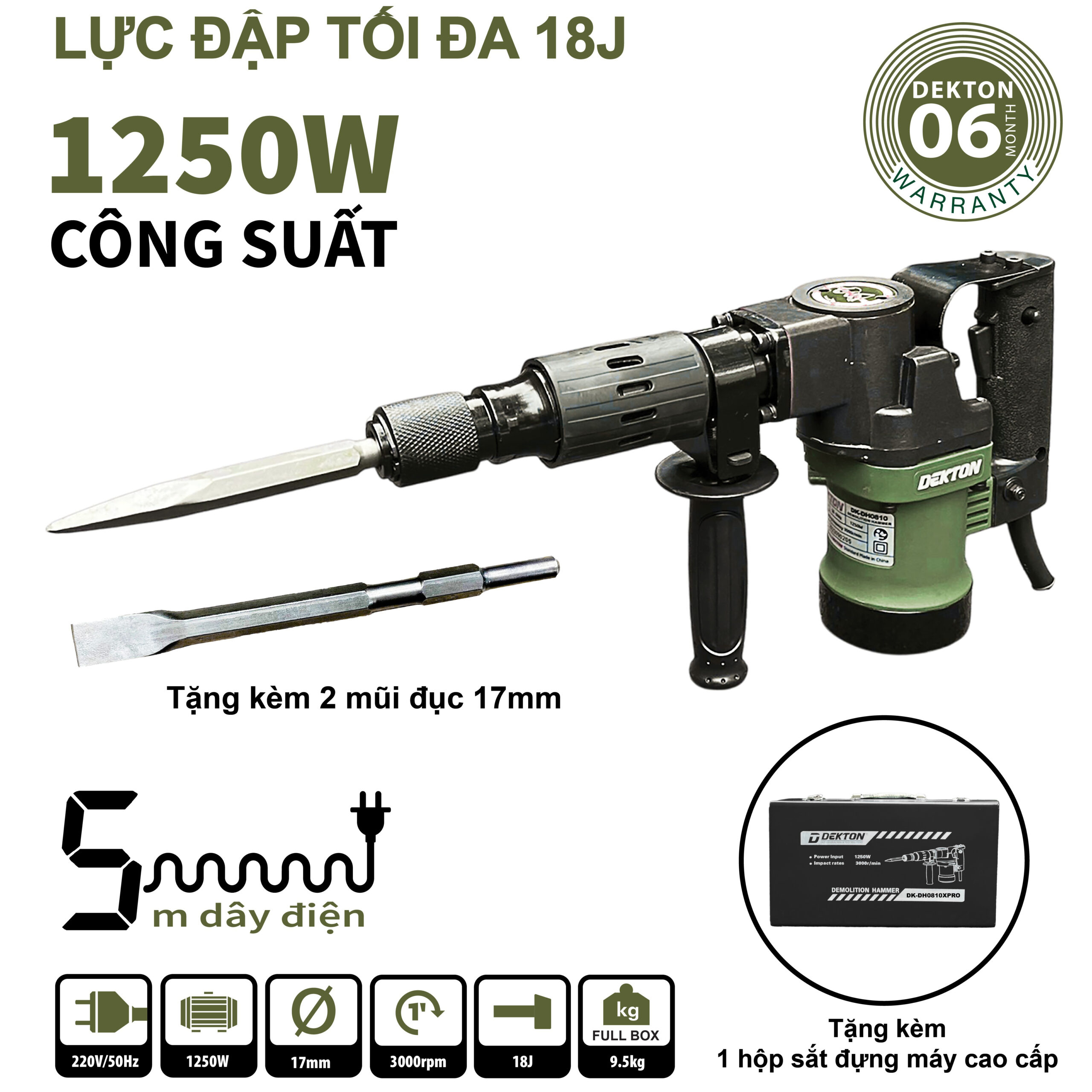 Máy Đục Bê Tông Dekton DK-DH0801XPRO
