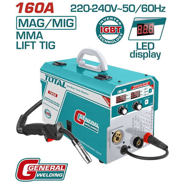 Máy hàn MIG/TIG/MMA 160A Inverter Total TMGT1601