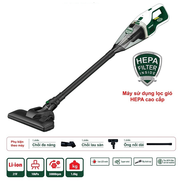 Máy hút bụi dùng pin 21V Dekton M21-HB01 (Chưa Pin & Sạc)
