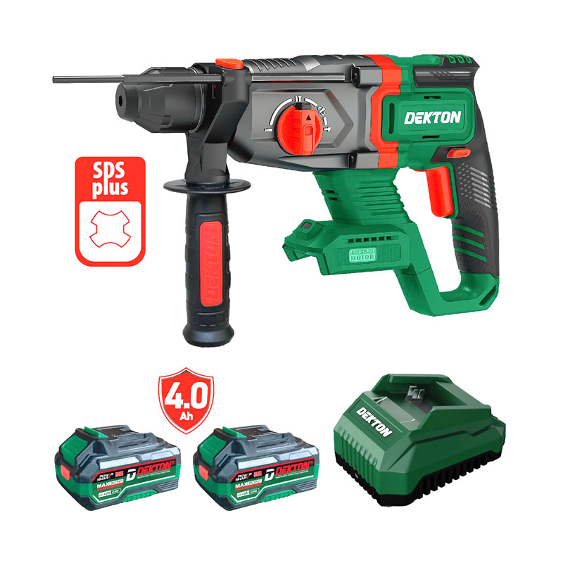 Máy khoan bê tông dùng Pin 21V Dekton M21-RH2603C (2 Pin 4.0Ah & 1 Sạc)