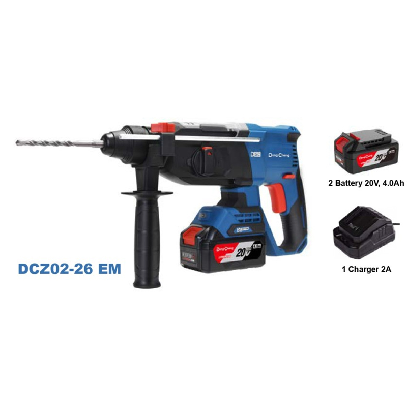 Máy khoan búa dùng pin 20V DongCheng DCZC02-26EM (Kèm 2 Pin 4.0Ah & Sạc)