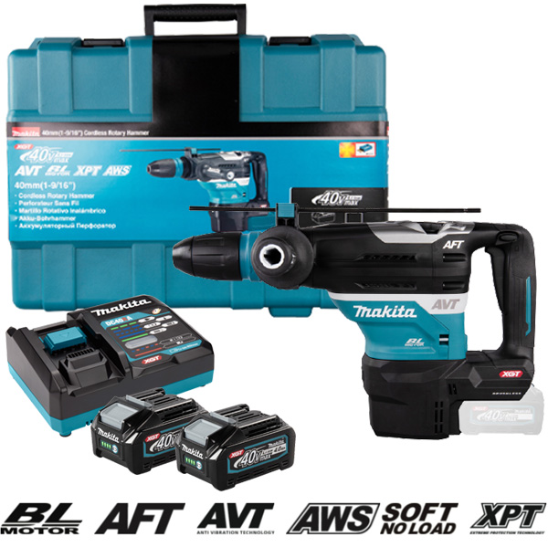 Máy khoan búa dùng Pin 40V MAX Makita HR005GM201 - Ảnh 3