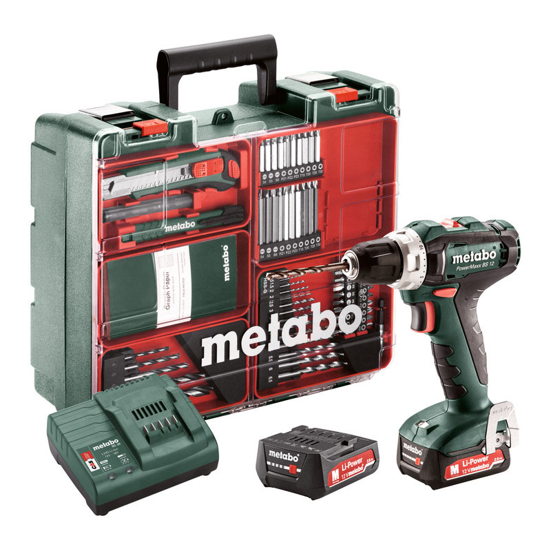 Máy khoan pin 12V Metabo POWERMAXX BS 12 SET (601036870)