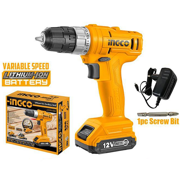 Máy khoan pin dùng pin Lithum Ingco CDLI1211 (12V)
