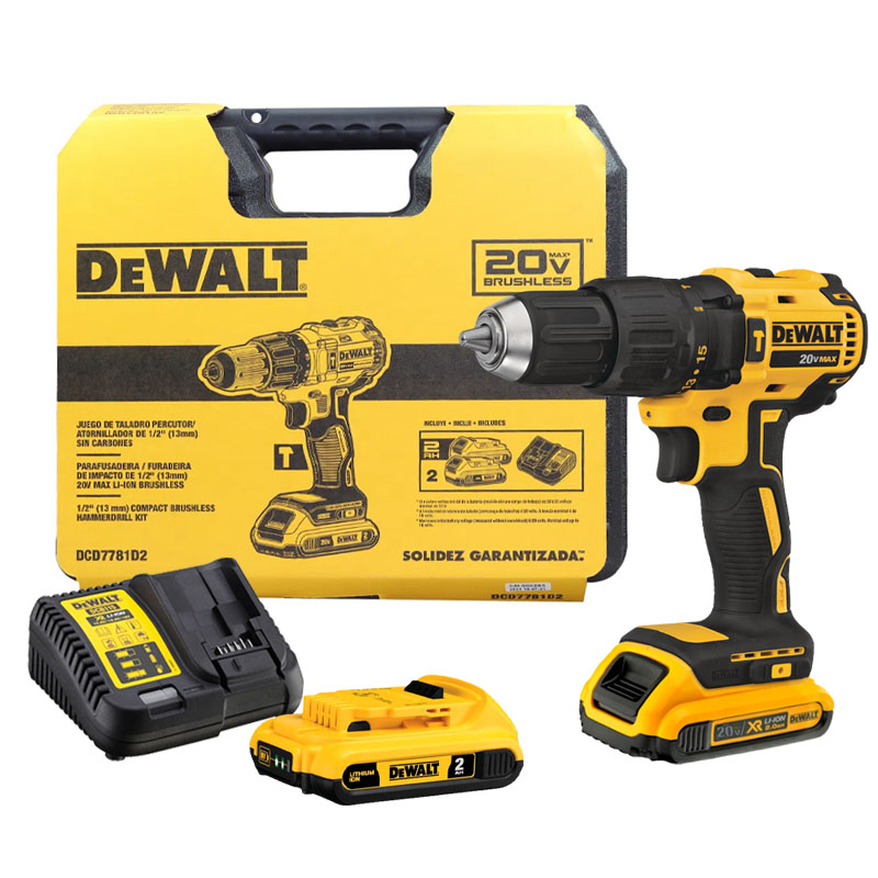 Máy khoan vặn vít dùng pin 20V Dewalt DCD7781D2-B1