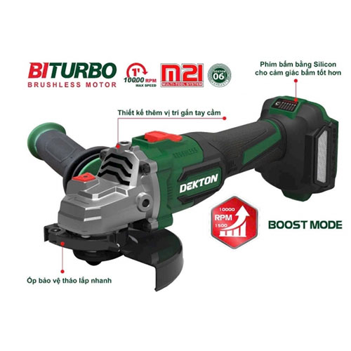 Máy mài góc dùng pin 21V Dekton M21-AG100PROMAX (Chưa Pin & Sạc)