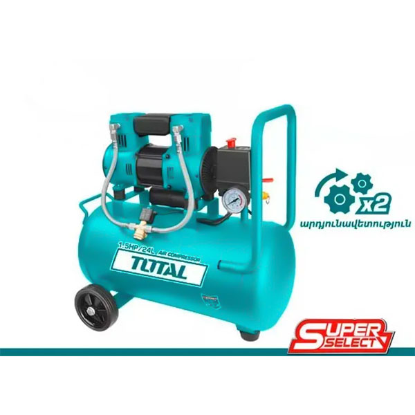 Máy nén khí không dầu 24L/1100W Total TCS1110242T