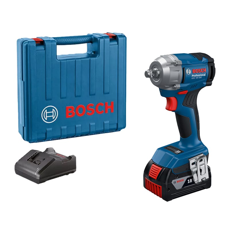 Máy siết bu lông dùng pin 18V Bosch GDS 18V-350 Set (1 Pin 4.0Ah)