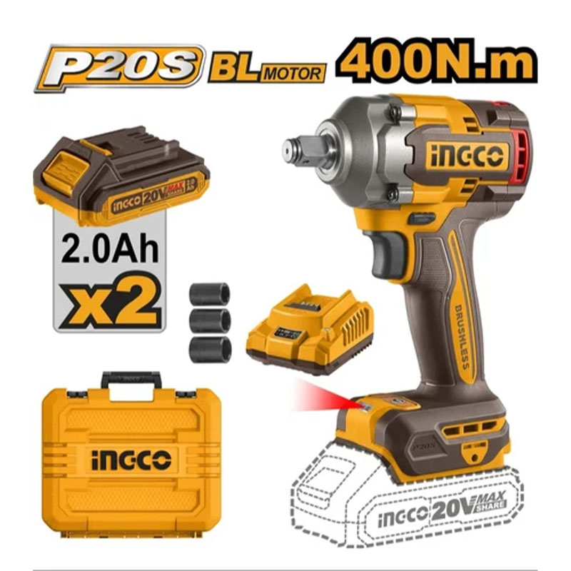 Máy vặn bu lông dùng pin 20V Ingco CIWLI2040 (2 Pin 2.0Ah, 1 Sạc)