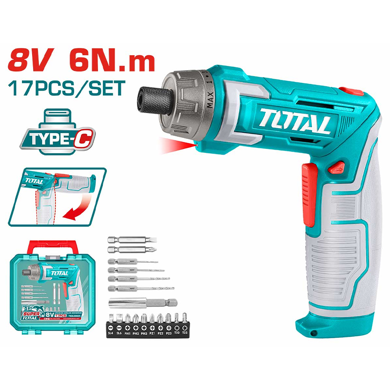 Máy vặn vít mini dùng pin 8V Total TSDLI08025 (không kèm sạc)