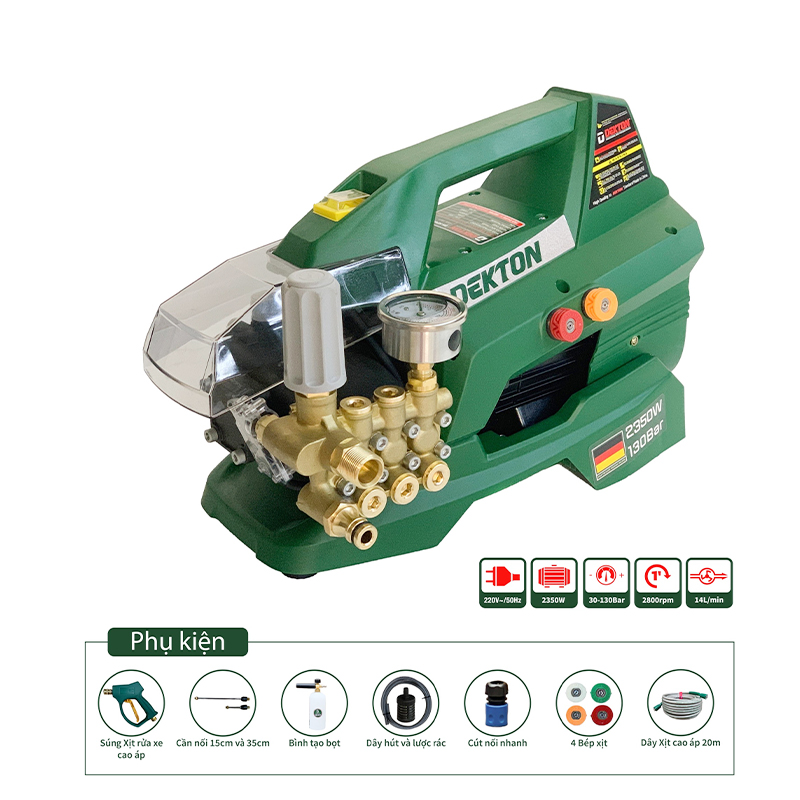 Máy xịt rửa áp lực cao 2350W Dekton DK-HPW2350A