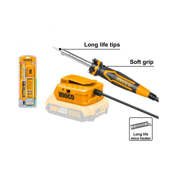 Mỏ hàn dùng pin Lithium- Ion 20V-40W Ingco CSILI2001 (Chưa Pin & Sạc)