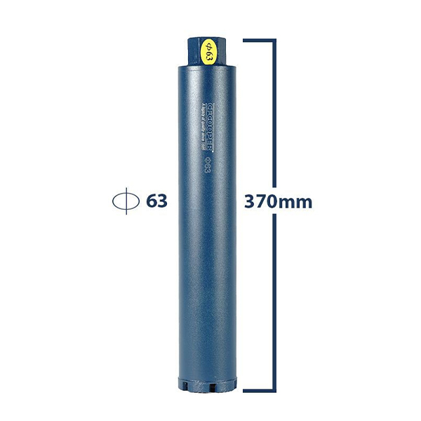 Mũi khoan rút lõi bê tông 63x370mm DCA 63×370