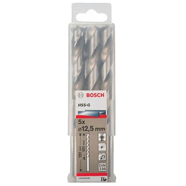Mũi khoan sắt 12.5mm HSS-G Bosch 2608595082 (hộp 5 mũi)