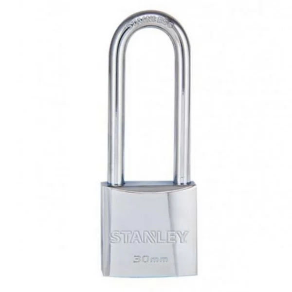 Ổ Khóa Chrome trắng, càng dài, rộng 50mm Stanley USA S742-017