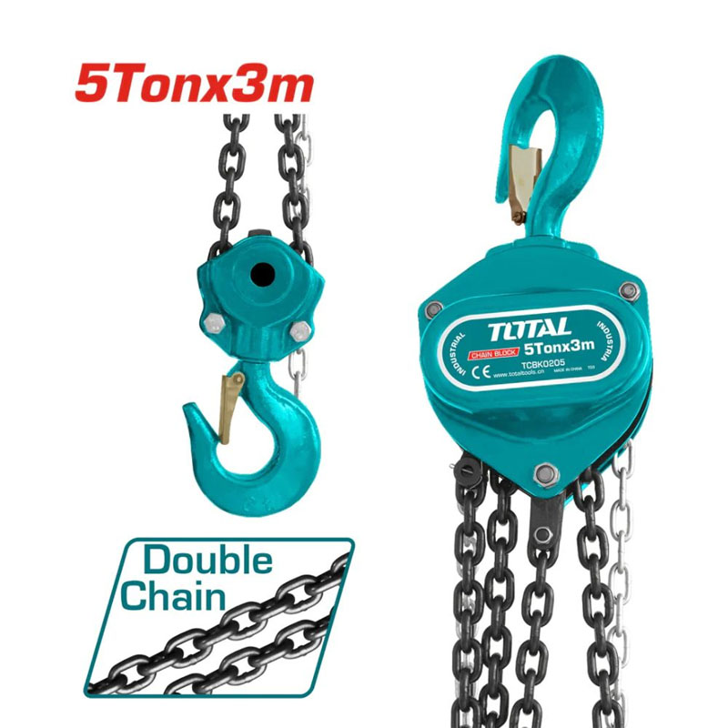 Pa lăng xích kéo tay 5 tấn 3m Total TCBK0205